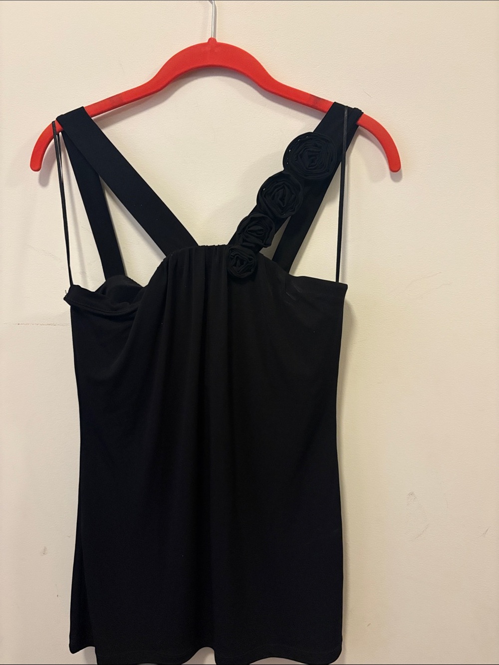 The Limited Black One-Shoulder Rosette Detail Dress